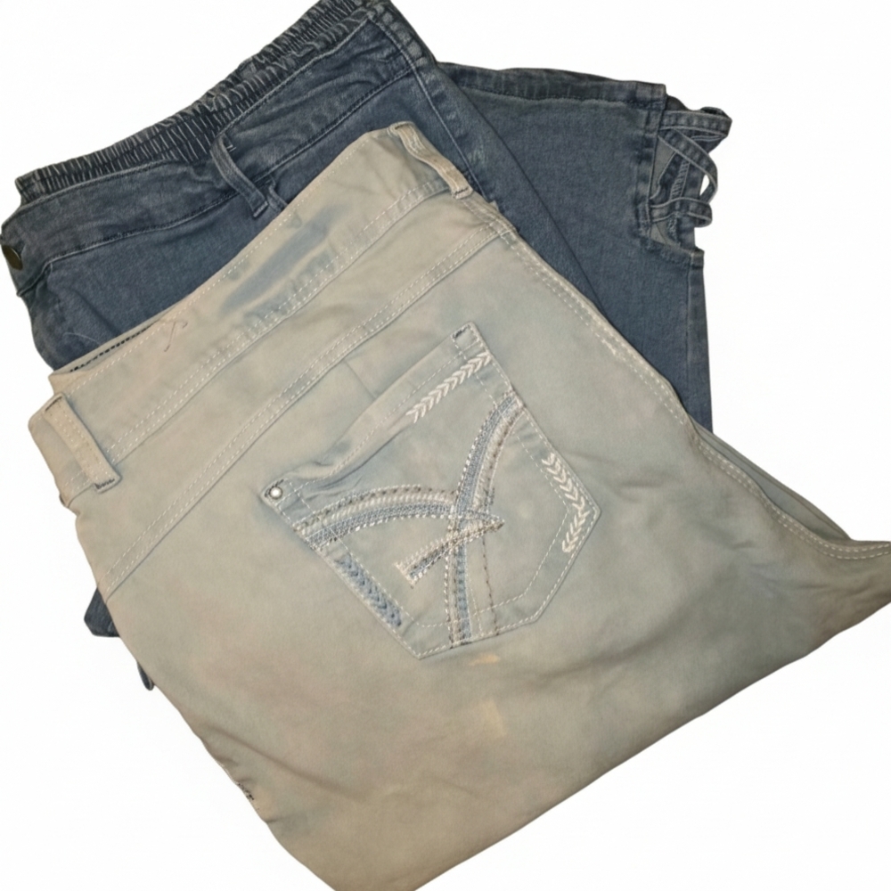 2 Pk‎ Bundle Amethyst/Blair Capri Denim Set